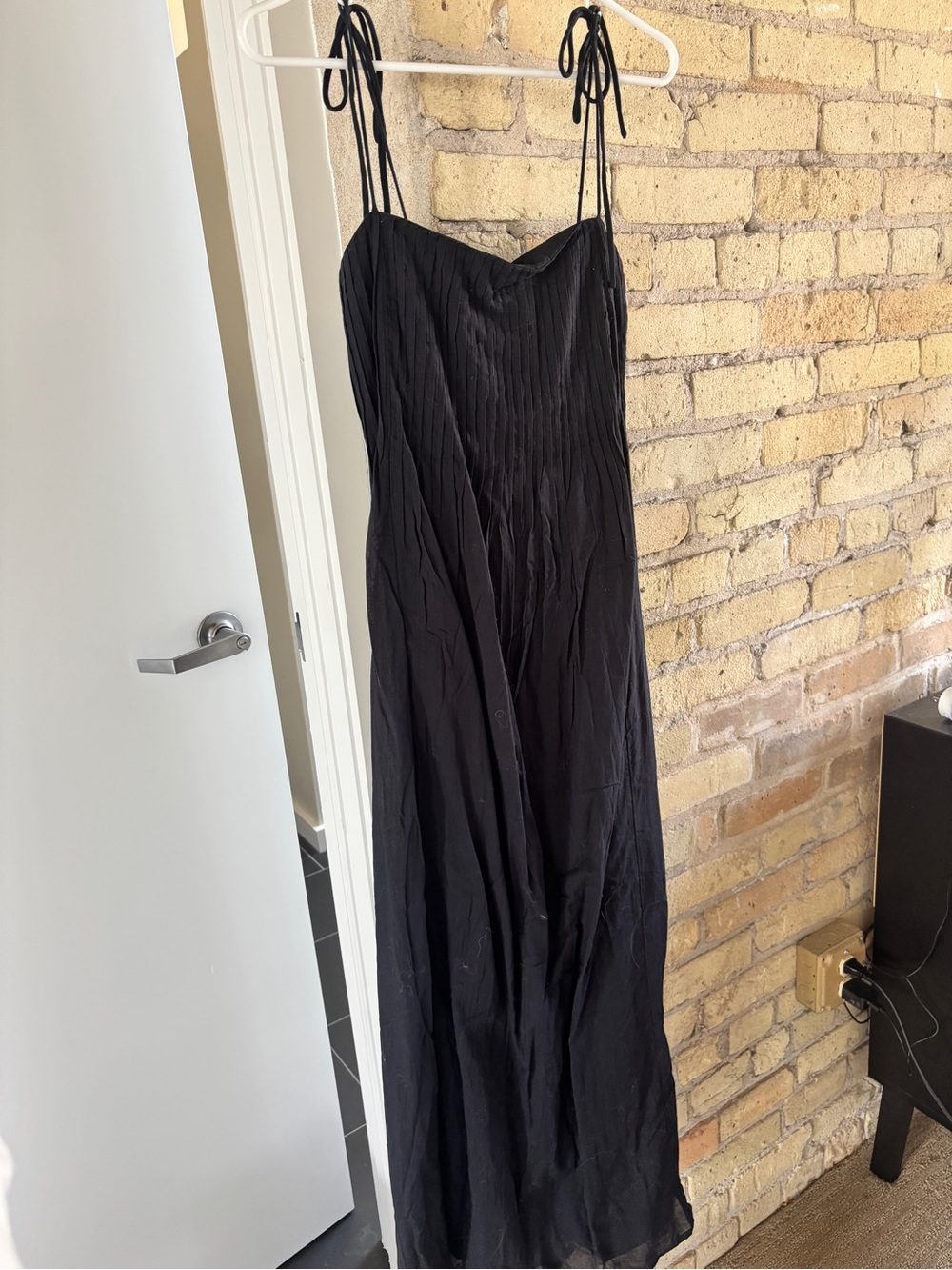 Abercrombie & Fitch Black Maxi linen Dress - Picture 1 of 3